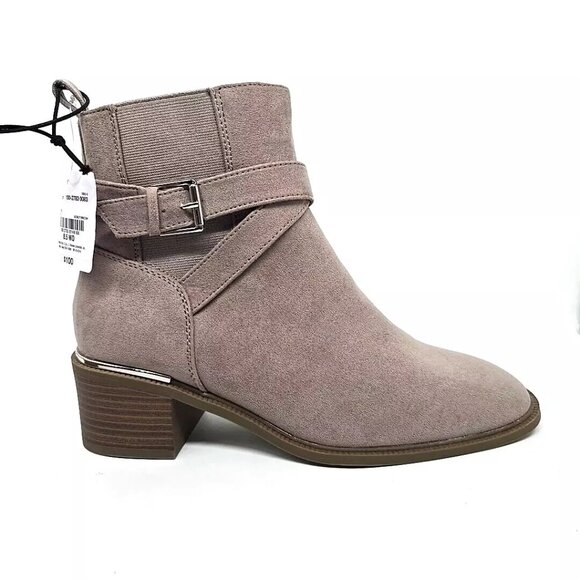 Liz Claiborne Emberly Koala Suede Taupe Boots Women's Size 8.5 Wide Width - Picture 5 of 12
